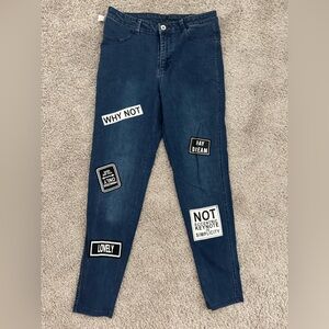 Calzedonia Blue Jeans with Patchwork Accents